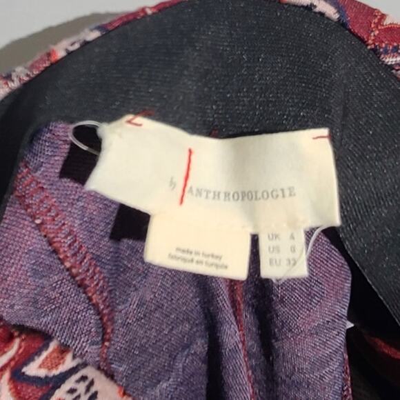 By Anthropologie Damask Jacquard Flare Pants - Picture 4 of 5